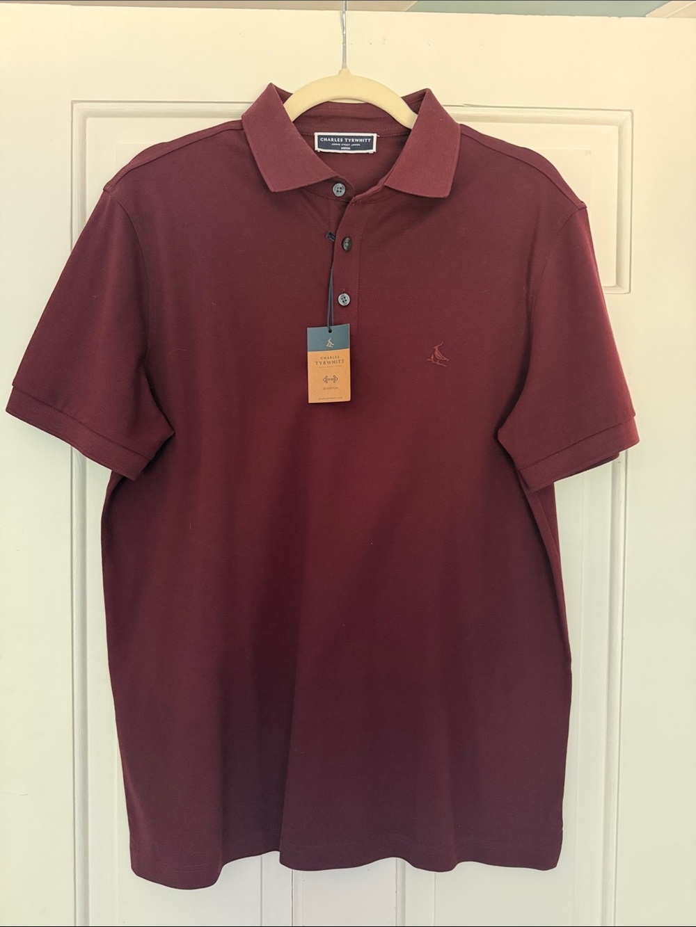 Charles Tyrwhitt Men's Polo Shirt - Maroon